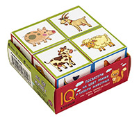 кубики 4шт умные кубики в поддончике кто где живет 28956 /айрис-пресс