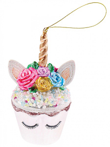 ел. украшение пончик-единорог 9,5см  ну-9294 /miland