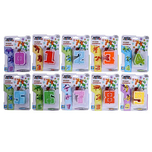 конструктор трансботы цифрозавр, цифры 0-9 ассорти, т21518 /1toy