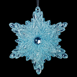 подвеска украшение снежинка звезда ледяная 11,5см 43500 /ек