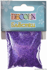 блестки декоративные 0.3мм 20гр фиолетовые w041-215-0.3 /decola