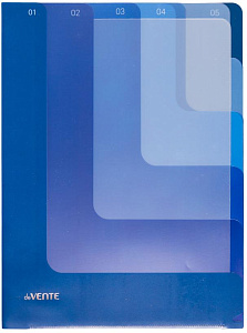 папка-уголок 5 отделений degrade 180мкм глянцевая синяя 3074412 /devente