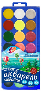 акварель 21цв. фантазия б/к 30с1903-08 /луч