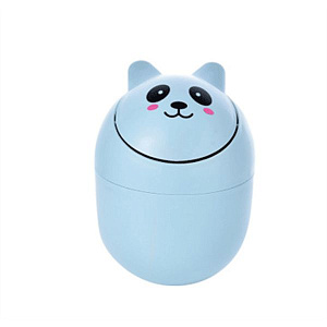 контейнер для мусора настольный kitties 18*13см с крышкой, овальный пластиковый 4104349 /devente