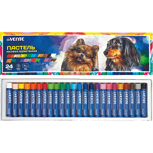 пастель масляная художественная 24цв утолщенная круглая   70*11мм 8172802 /devente
