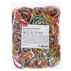 резинки банковские 500г d-50мм, цветные, 083972 /hatber