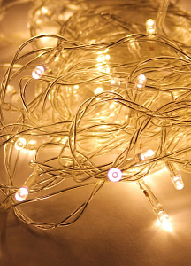 эл.гирл. 100л светодиоды, белый 10м, 8 режимов ip20 220v 3556788 /luazon