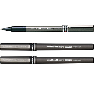 роллер uni-ball micro deluxe ub-155, синий, 0.5 мм.