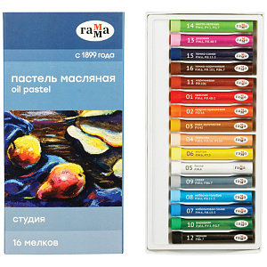 пастель масляная 16цв. студия 160320206 /гамма