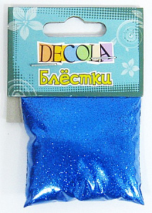 блестки декоративные 0.3мм 20гр синие w041-224-0.3 /decola