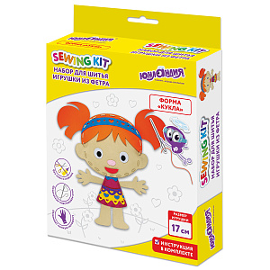набор для шитья из фетра кукла 664733 /юнл