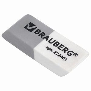ластик серо-белый 41*14*8мм, прямоугольный, скошенные края 222461 /br