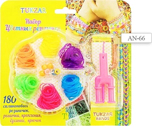набор для плетения из резиночек цветок (180шт+рогатка+крючок) an-66 /tukzar
