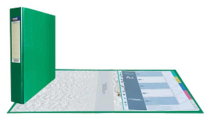 папка 2 кольца 35мм , корешок 42мм, 0,70мм, карман, 166