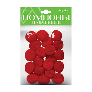помпоны 20шт d=30мм красные 2-251/07 /hobbytime помпоны 20шт d=30мм красные 2-251/07 /hobbytime
