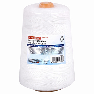 нить лавсановая для прошивки, белая, диаметр 1 мм, 1000 м, лш 210,  608921