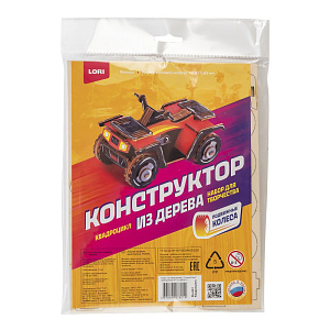 конструктор 3d из дерева техника. квадроцикл фн-041 /lori