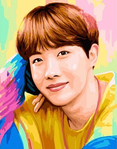 набор для раскраска по номерам 40*50 джей-хоуп bts mca1751 /paintboy