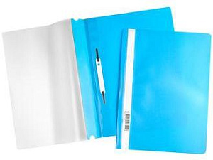скоросшиватель а4 с прозрачной обложкой голубой 4310, 00110 /hatber