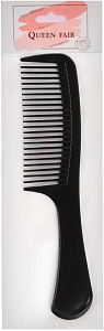 расческа с ручкой 20,5*4*5см пластик черная 287811 /queenfair