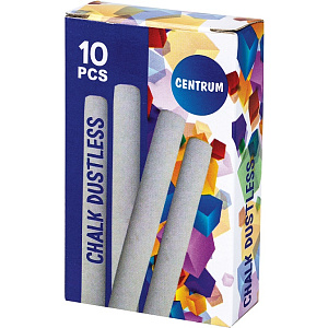 набор белых круглых мелков 10шт. длина 85мм, диаметр 11мм, 82445 /centrum изображение набор белых круглых мелков 10шт. длина 85мм, диаметр 11мм, 82445 /centrum