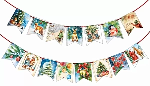 гирлянда новогодние флажки! 2м 15 фл. 70000845 /мирпоздр изображение гирлянда новогодние флажки! 2м 15 фл. 70000845 /мирпоздр