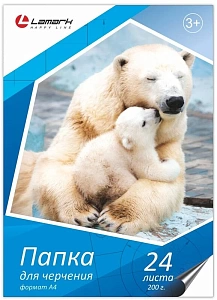папка для черчения а4, 24л, 200г/м2, lm18683 изображение папка для черчения а4, 24л, 200г/м2, lm18683