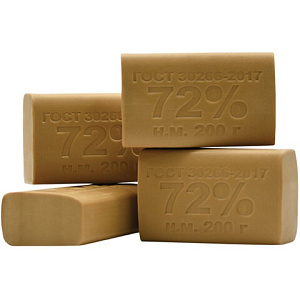 мыло хозяйственное 72% 200 г, без упаковки