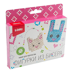фигурки из бисера. брелоки котенок, зайчонок бис-102 /lori