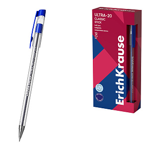 ручка 0.7 ultra l-20, прозрачный корпус, синяя 13875 /ек изображение ручка 0.7 ultra l-20, прозрачный корпус, синяя 13875 /ек